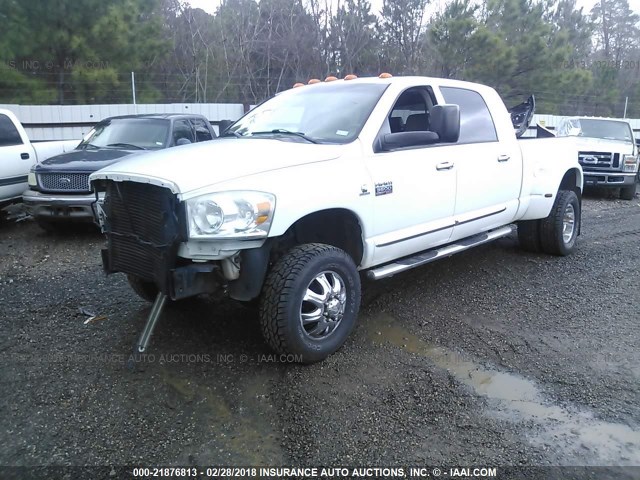 3D7MX49A47G802756 - 2007 DODGE RAM 3500 WHITE photo 2