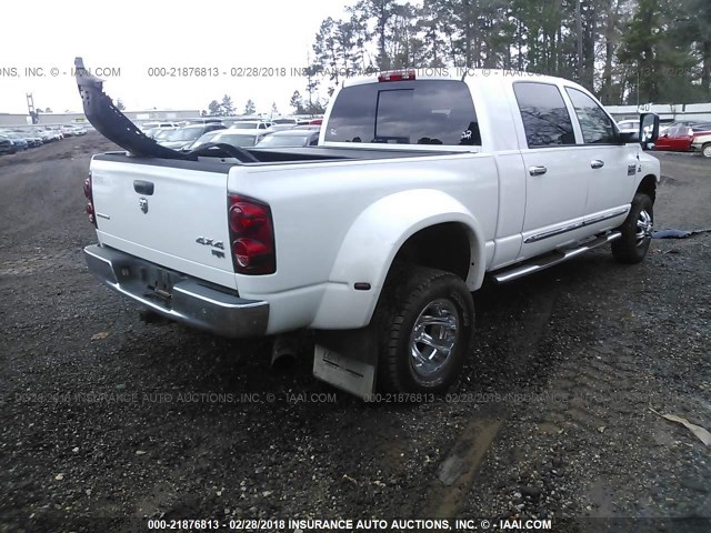 3D7MX49A47G802756 - 2007 DODGE RAM 3500 WHITE photo 4