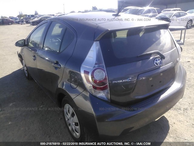 JTDKDTB33D1036433 - 2013 TOYOTA PRIUS C GRAY photo 3