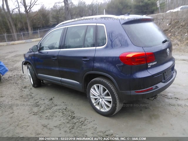 WVGBV7AX4GW600053 - 2016 VOLKSWAGEN TIGUAN S/SE/SEL/R-LINE BLUE photo 3