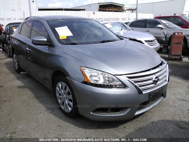 3N1AB7AP7EL642974 - 2014 NISSAN SENTRA S/SV/SR/SL SILVER photo 1