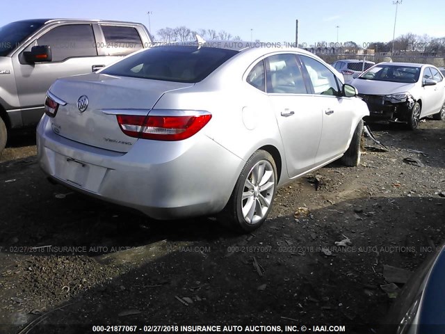 1G4PP5SK8E4241421 - 2014 BUICK VERANO SILVER photo 4