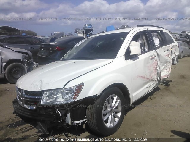 3C4PDCBG1FT682154 - 2015 DODGE JOURNEY SXT WHITE photo 2