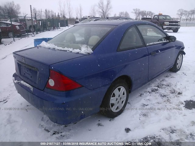 1HGEM21335L050607 - 2005 HONDA CIVIC DX VP BLUE photo 4