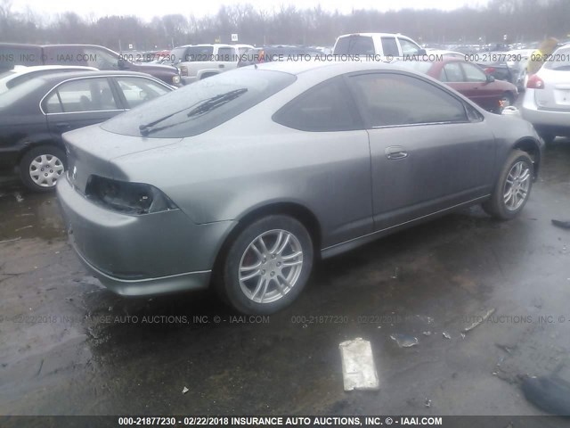 JH4DC548X5S009658 - 2005 ACURA RSX GRAY photo 4