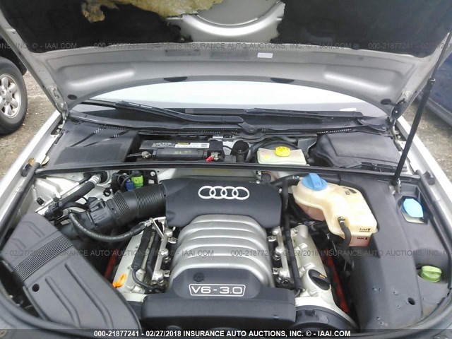 WAULT68E34A137339 - 2004 AUDI A4 3.0 QUATTRO SILVER photo 10