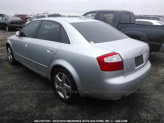 WAULT68E34A137339 - 2004 AUDI A4 3.0 QUATTRO SILVER photo 3