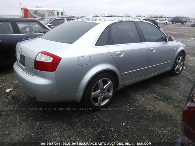 WAULT68E34A137339 - 2004 AUDI A4 3.0 QUATTRO SILVER photo 4