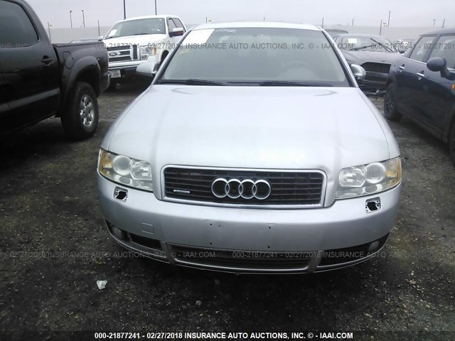 WAULT68E34A137339 - 2004 AUDI A4 3.0 QUATTRO SILVER photo 6