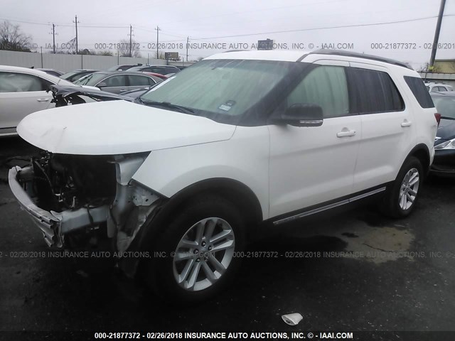 1FM5K7D89HGA27012 - 2017 FORD EXPLORER XLT WHITE photo 2