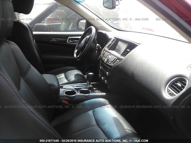 5N1AR2MN7FC615093 - 2015 NISSAN PATHFINDER S/SV/SL/PLATINUM 红色 照片 5