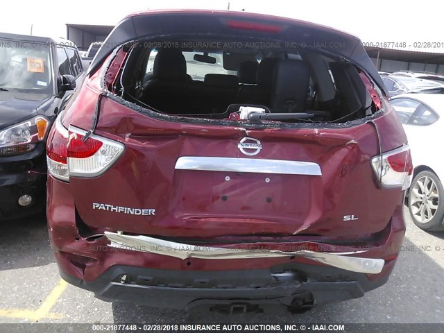 5N1AR2MN7FC615093 - 2015 NISSAN PATHFINDER S/SV/SL/PLATINUM 红色 照片 6