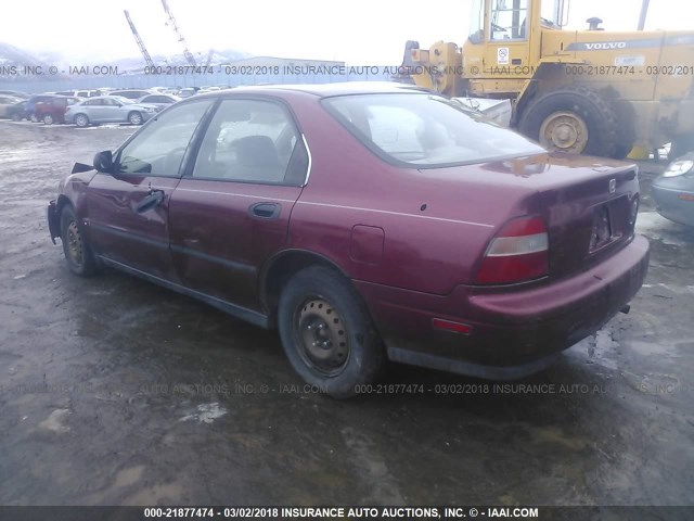 1HGCD5627SA133540 - 1995 HONDA ACCORD DX BURGUNDY photo 3