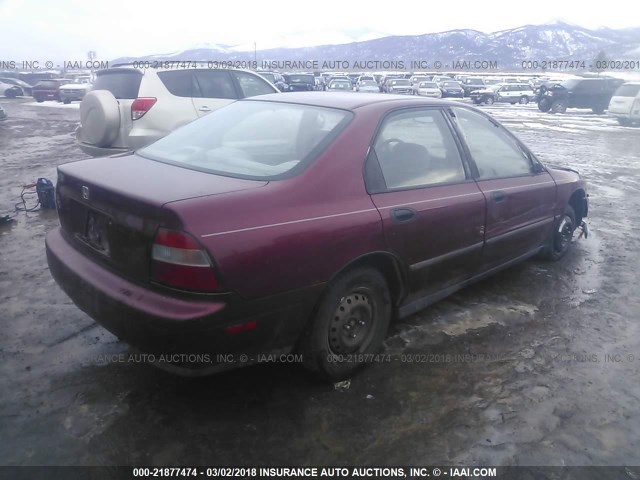 1HGCD5627SA133540 - 1995 HONDA ACCORD DX BURGUNDY photo 4