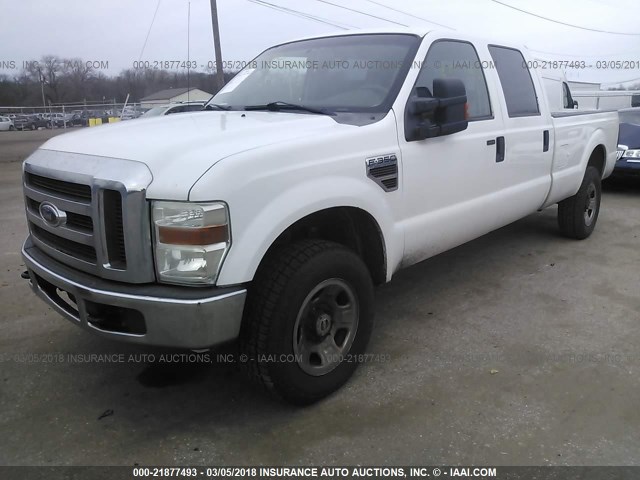 1FTWW31R98EC71340 - 2008 FORD F350 SRW SUPER DUTY WHITE photo 2