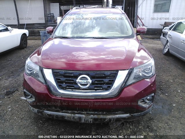5N1DR2MN3HC619626 - 2017 NISSAN PATHFINDER S/SV/SL/PLATINUM 栗色 照片 6
