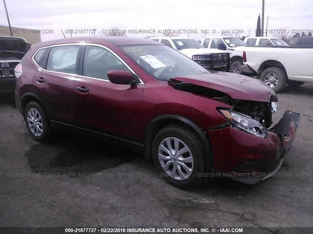 KNMAT2MT2GP649358 - 2016 NISSAN ROGUE S/SL/SV RED photo 1