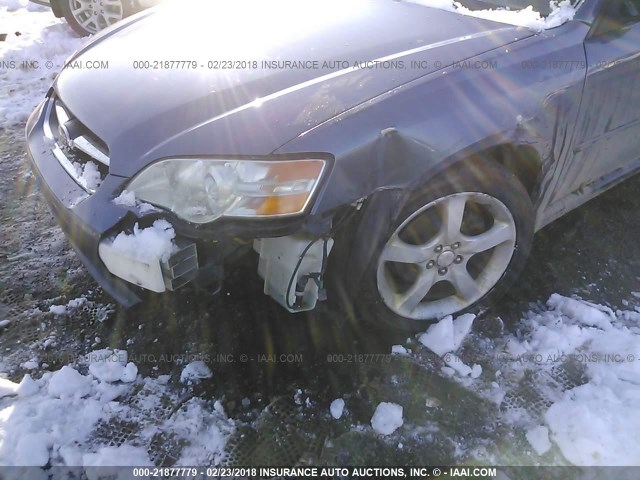 4S3BL626567205530 - 2006 SUBARU LEGACY 2.5I LIMITED BLUE photo 6