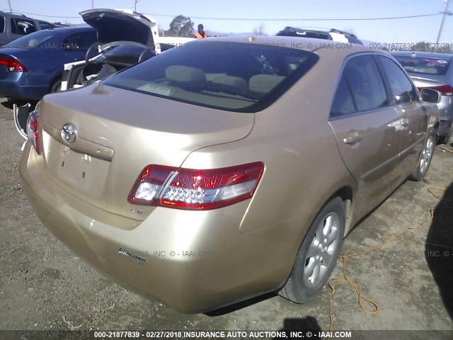4T1BF3EKXBU702384 - 2011 TOYOTA CAMRY SE/LE/XLE BEIGE photo 4