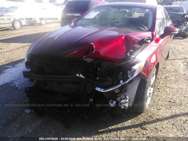 1FA6P0H70F5104657 - 2015 FORD FUSION SE RED photo 6