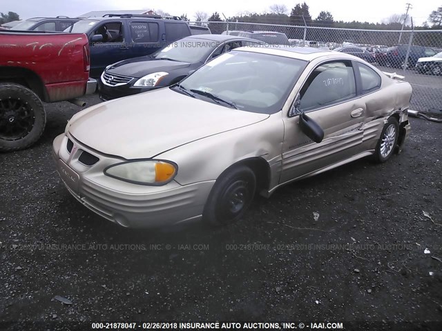 1G2NF12T11M622509 - 2001 PONTIAC GRAND AM SE1 TAN photo 2