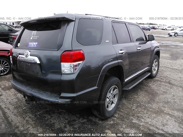 JTEZU5JR6B5024388 - 2011 TOYOTA 4RUNNER SR5/LIMITED GRAY photo 4