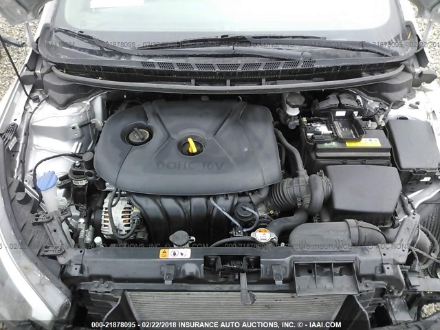 KNAFK4A66G5534595 - 2016 KIA FORTE LX SILVER photo 10