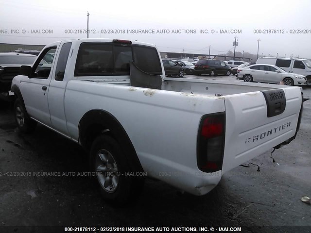 1N6DD26S71C341242 - 2001 NISSAN FRONTIER KING CAB XE WHITE photo 3