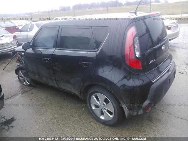 KNDJN2A2XE7028775 - 2014 KIA SOUL BLACK photo 3