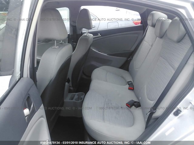 KMHCT4AE6GU958189 - 2016 HYUNDAI ACCENT SE SILVER photo 8