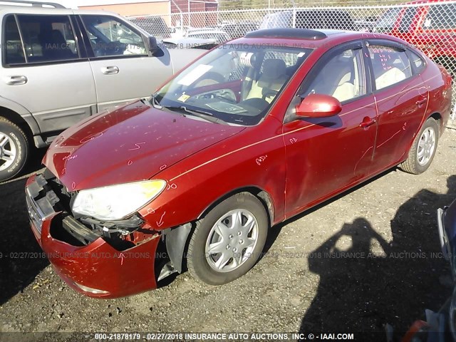 KMHDU46D78U481288 - 2008 HYUNDAI ELANTRA GLS/SE/LIMITED RED photo 2