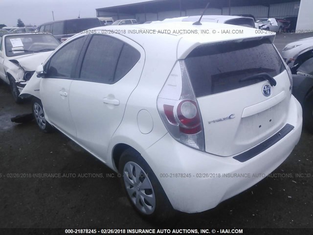 JTDKDTB35E1566422 - 2014 TOYOTA PRIUS C WHITE photo 3