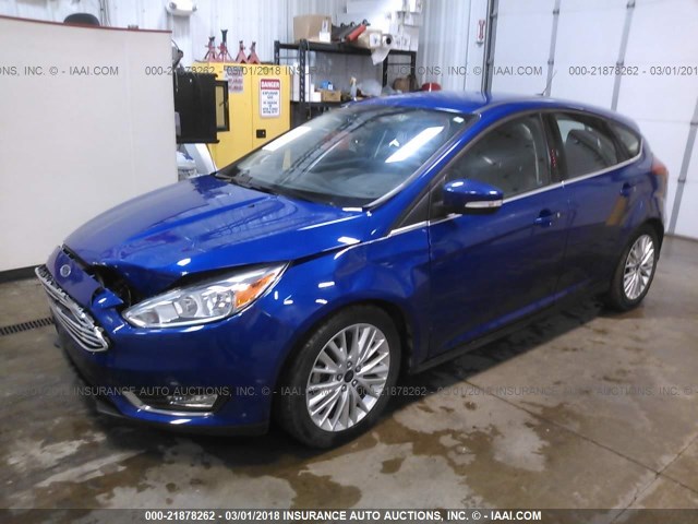 1FADP3N27FL261664 - 2015 FORD FOCUS TITANIUM BLUE photo 2