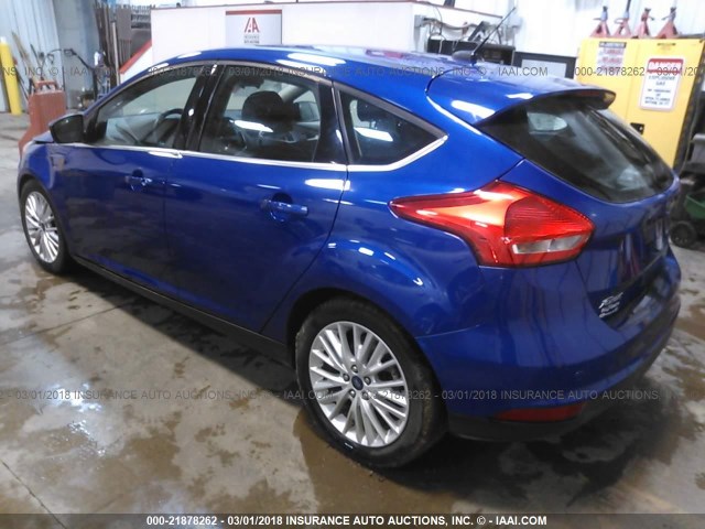 1FADP3N27FL261664 - 2015 FORD FOCUS TITANIUM BLUE photo 3