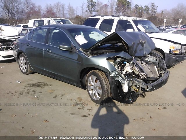 1HGCP26828A107933 - 2008 HONDA ACCORD EXL GREEN photo 1