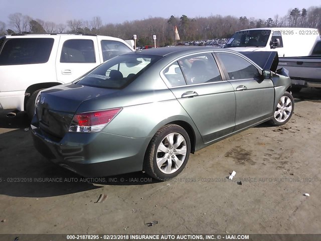 1HGCP26828A107933 - 2008 HONDA ACCORD EXL GREEN photo 4