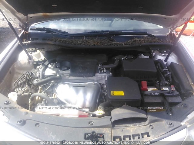 4T1BF1FK3CU069019 - 2012 TOYOTA CAMRY SE/LE/XLE SILVER photo 10