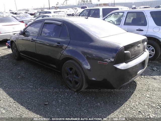 1G1ZB5E16BF296098 - 2011 CHEVROLET MALIBU LS შავი ფოტო 3