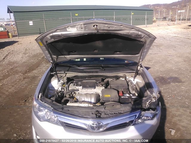 4T1BF1FK2CU517430 - 2012 TOYOTA CAMRY SE/LE/XLE SILVER photo 10