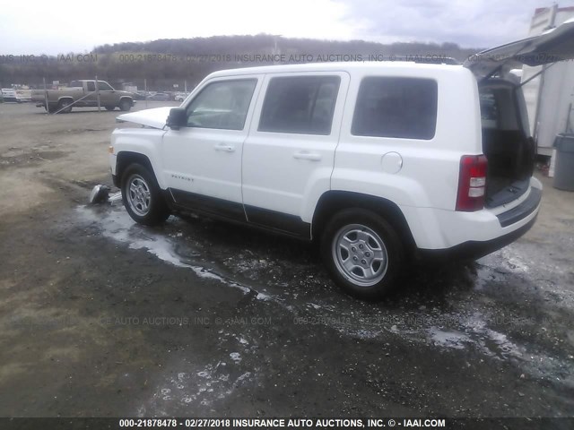 1C4NJPBA5FD285751 - 2015 JEEP PATRIOT SPORT WHITE photo 3