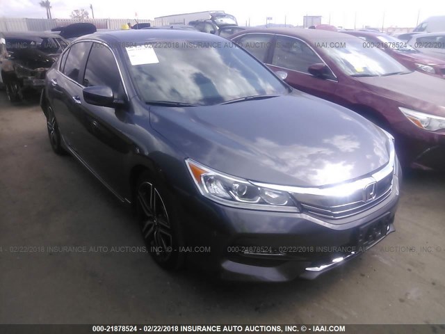 1HGCR2F59HA303562 - 2017 HONDA ACCORD SPORT GRAY photo 1