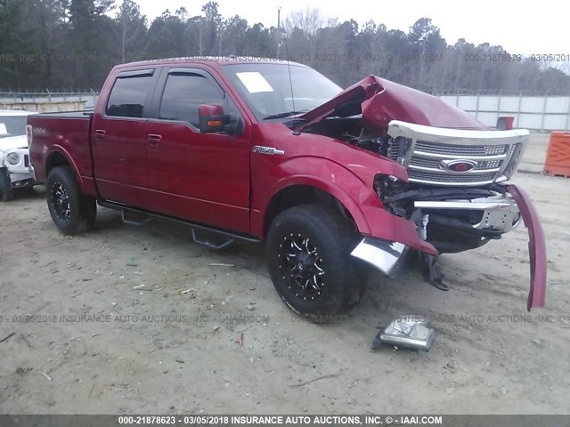 1FTFW1EF1CFC48030 - 2012 FORD F150 SUPERCREW RED photo 1