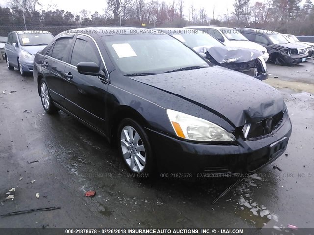 1HGCM66517A090868 - 2007 HONDA ACCORD EX BLACK photo 1