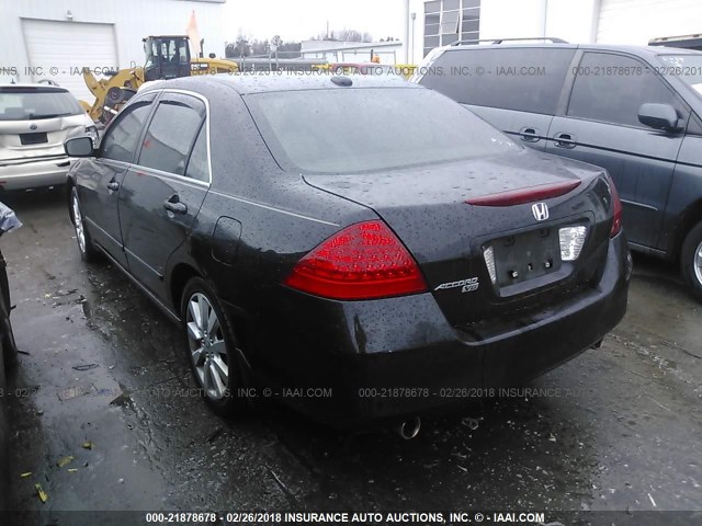 1HGCM66517A090868 - 2007 HONDA ACCORD EX BLACK photo 3