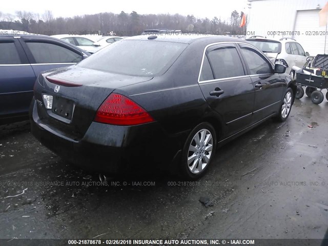 1HGCM66517A090868 - 2007 HONDA ACCORD EX BLACK photo 4