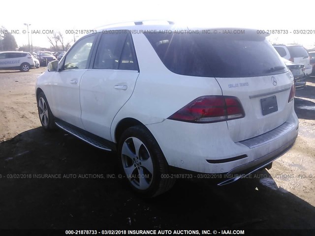 4JGDA5HB7HA932182 - 2017 MERCEDES-BENZ GLE 350 4MATIC WHITE photo 3