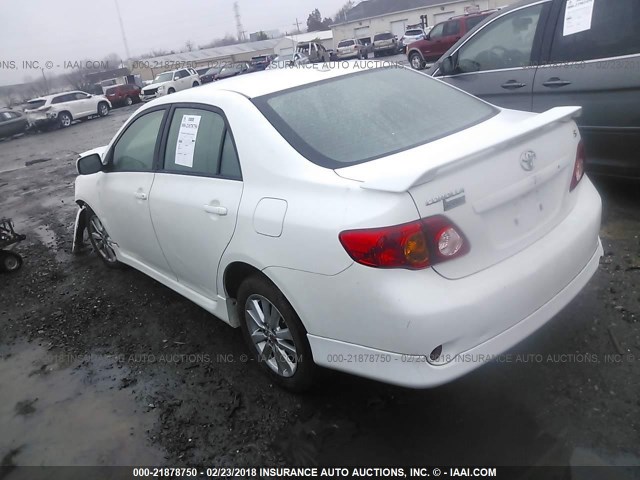 2T1BU4EE0AC303781 - 2010 TOYOTA COROLLA S/LE/XLE WHITE photo 3