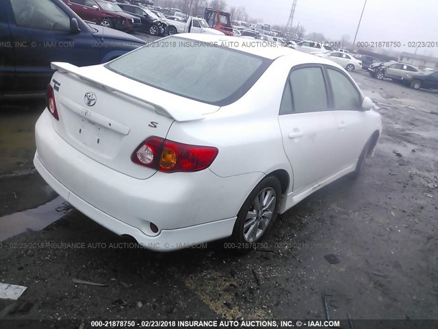 2T1BU4EE0AC303781 - 2010 TOYOTA COROLLA S/LE/XLE WHITE photo 4