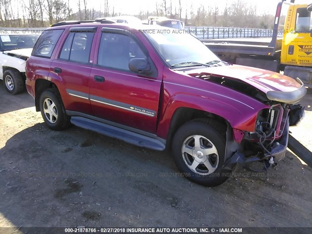 1GNDT13S122391184 - 2002 CHEVROLET TRAILBLAZER  RED photo 1