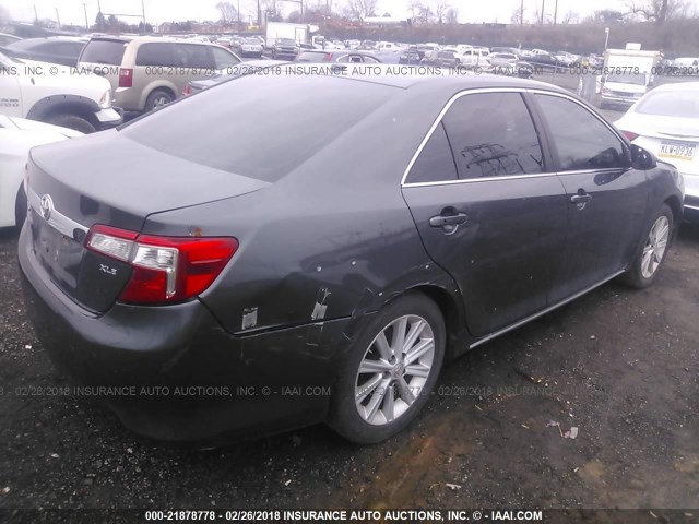 4T4BF1FK8CR270100 - 2012 TOYOTA CAMRY SE/LE/XLE GRAY photo 4